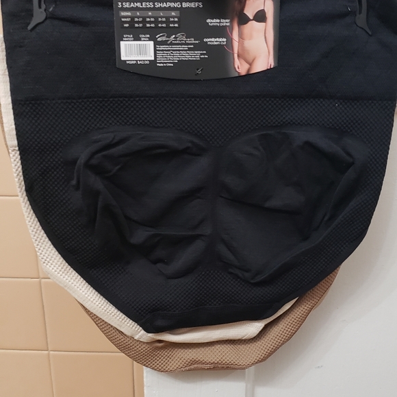 NWT Marylyn Monroe 3Pk Seamless Shaping Briefs; S, M, L, XL.  Br/Tan/Bl $35Each. - Picture 7 of 17